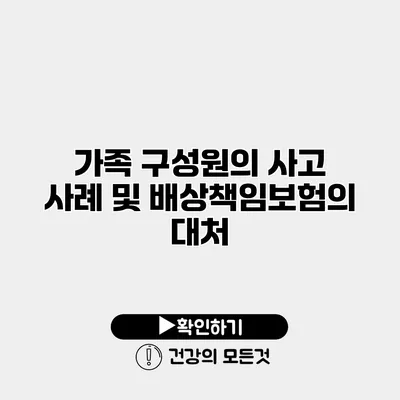 가족 구성원의 사고 사례 및 배상책임보험의 대처
