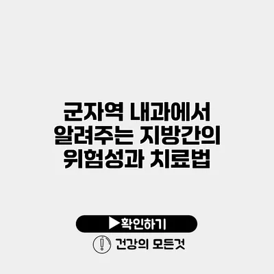 군자역 내과에서 알려주는 지방간의 위험성과 치료법