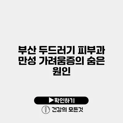 부산 두드러기 피부과 만성 가려움증의 숨은 원인