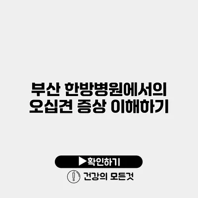 부산 한방병원에서의 오십견 증상 이해하기