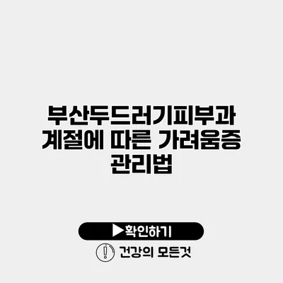 부산두드러기피부과 계절에 따른 가려움증 관리법