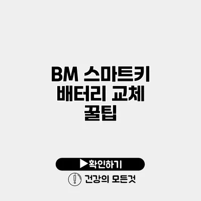 BM 스마트키 배터리 교체 꿀팁