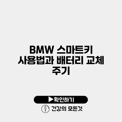 BMW 스마트키 사용법과 배터리 교체 주기