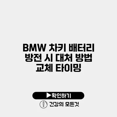 BMW 차키 배터리 방전 시 대처 방법 교체 타이밍
