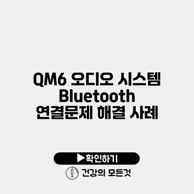 QM6 오디오 시스템 Bluetooth 연결문제 해결 사례