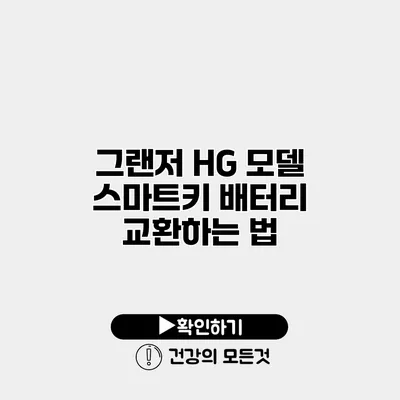 그랜저 HG 모델 스마트키 배터리 교환하는 법