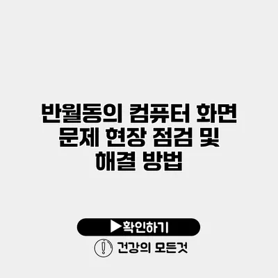 반월동의 컴퓨터 화면 문제 현장 점검 및 해결 방법