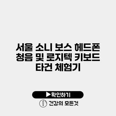 서울 소니 보스 헤드폰 청음 및 로지텍 키보드 타건 체험기