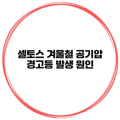 셀토스 겨울철 공기압 경고등 발생 원인