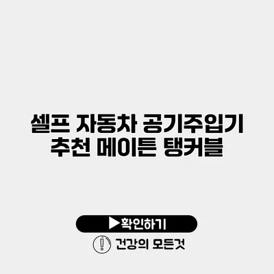 셀프 자동차 공기주입기 추천 메이튼 탱커블