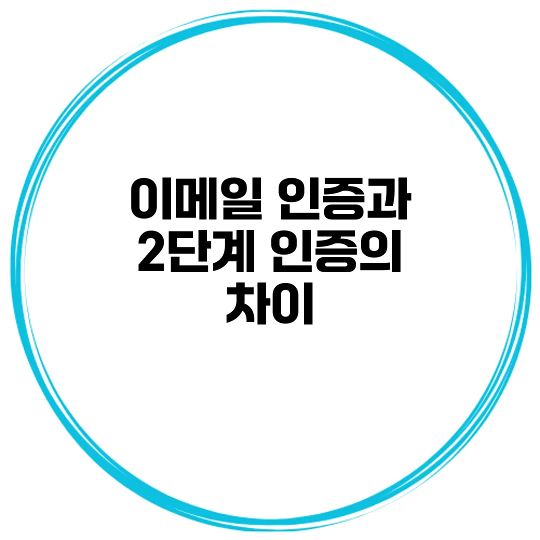 이메일 인증과 2단계 인증의 차이