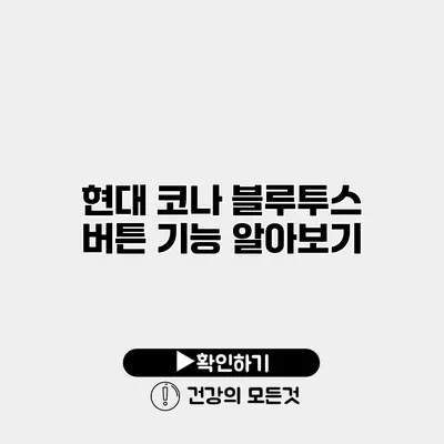 현대 코나 블루투스 버튼 기능 알아보기